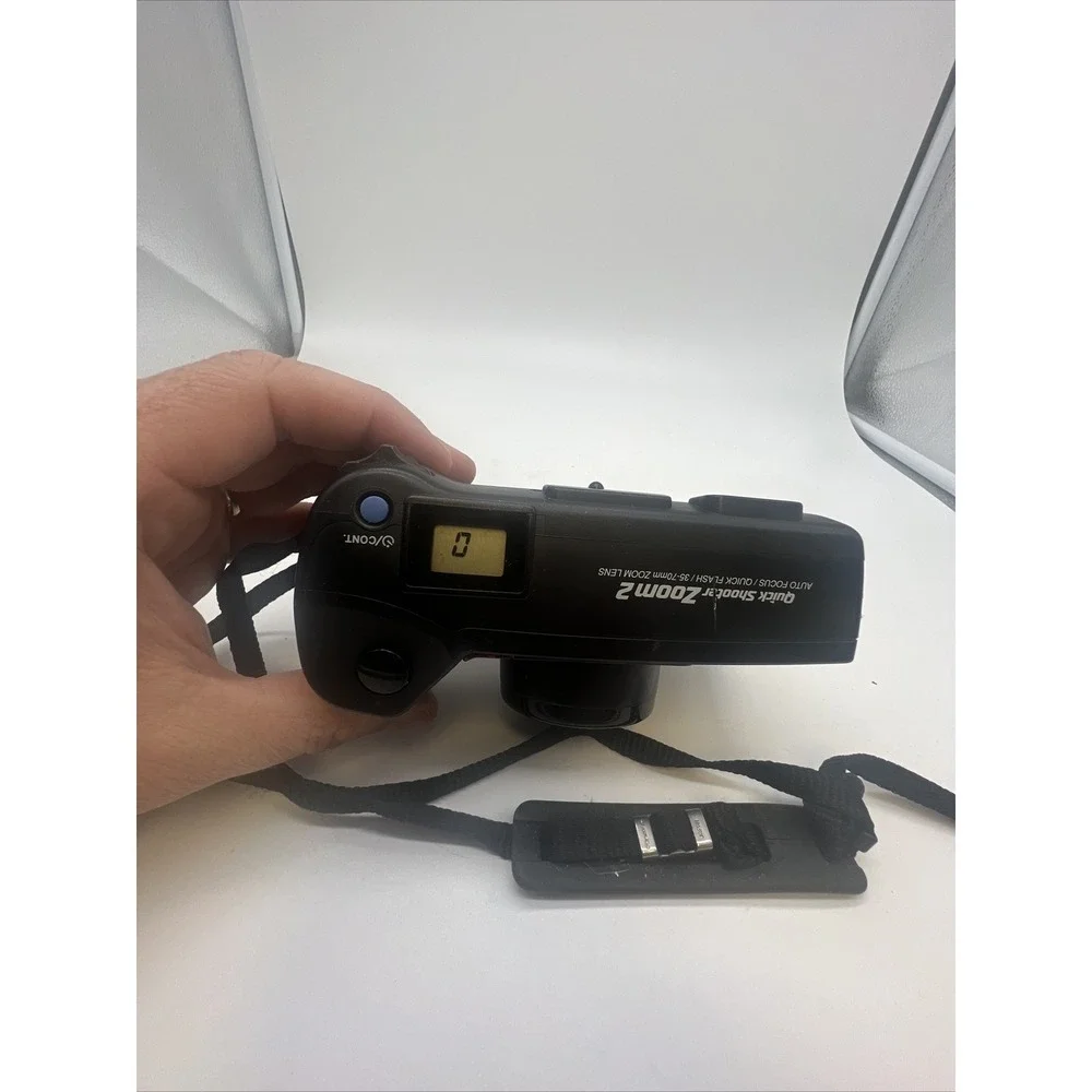 ⭐ Olympus Quick Shooter Zoom 2 Point and Shoot 35mm Film Camera - New Battery ⭐